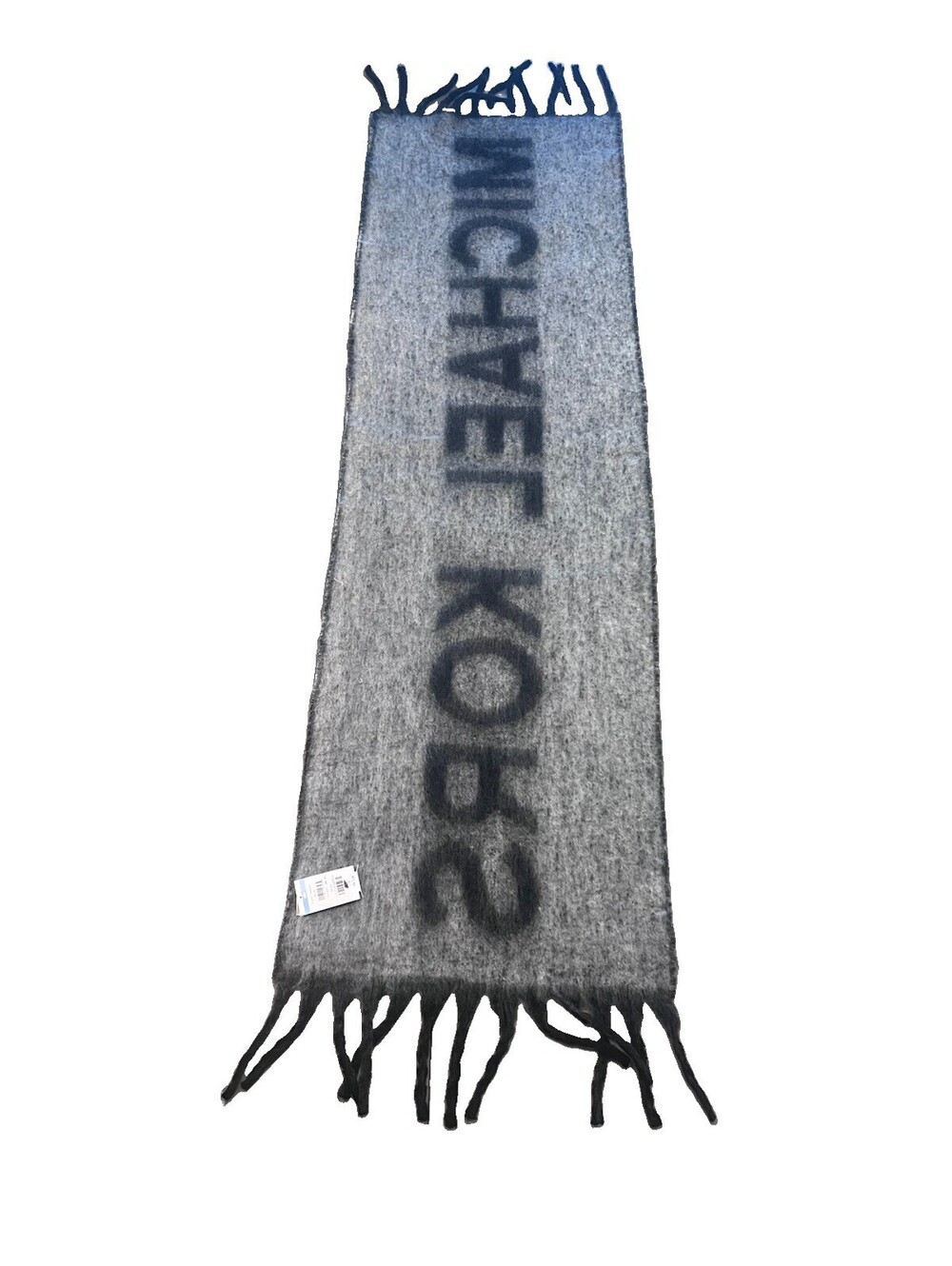 Michael Kors Women's Black /Grey Logo Big Wrap Scarf - Picture 6 of 11
